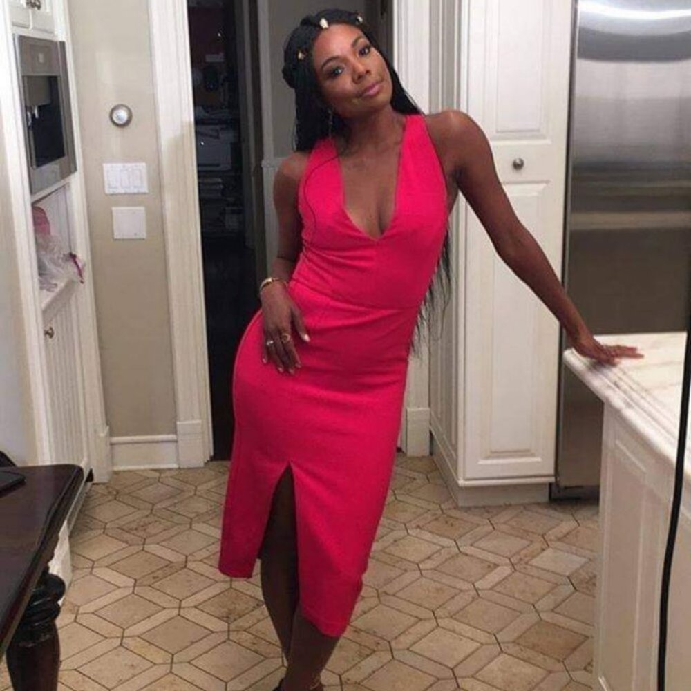 NY&Co x Gabrielle Union V-Neck Midi Dress – Size 2 – Worn Once